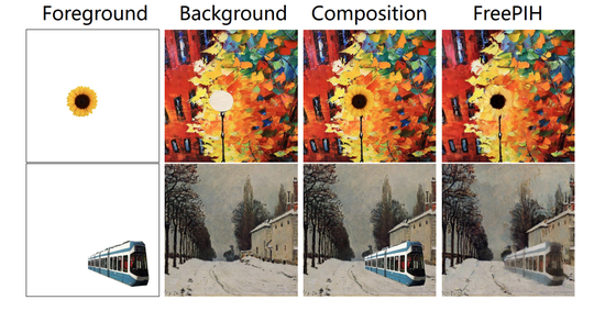 (MM2024) FreePIH: Training-Free Painterly Image Harmonization with Diffusion Model